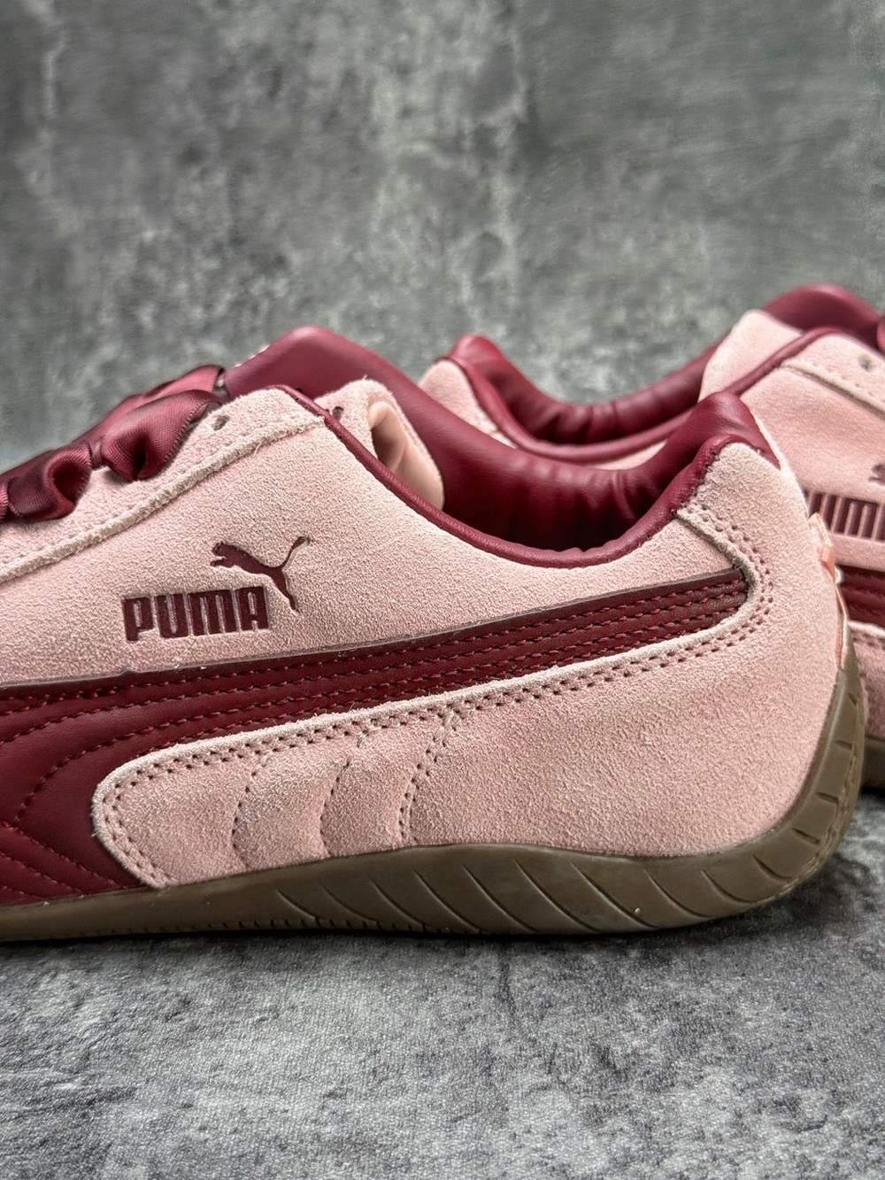 Puma Pink and Burgundy Suede Women's Sneakers - Picture 8 of 9